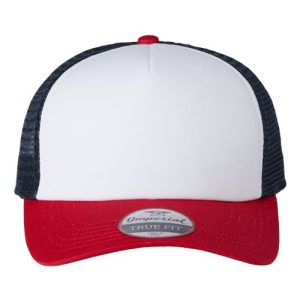 North Country Trucker Cap - White/ Red/ Dark Navy