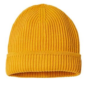 Sustainable Finish Edge Cuffed Beanie - Mustard Yellow