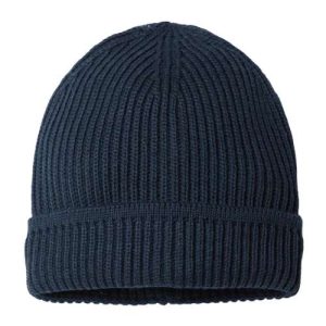 Sustainable Finish Edge Cuffed Beanie - Navy