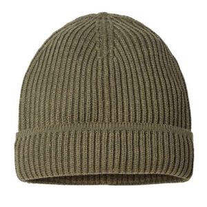 Sustainable Finish Edge Cuffed Beanie - Olive