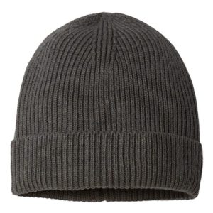 Sustainable Fine Rib Cuffed Beanie - Dark Grey