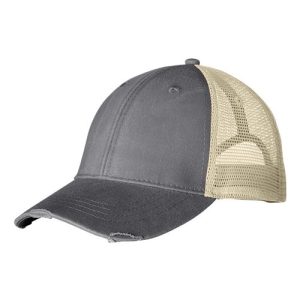 Ollie Distressed Cap - Charcoal/ Tan