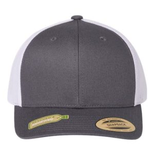 Sustainable Retro Trucker Cap - Charcoal/ White