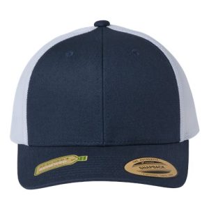 Sustainable Retro Trucker Cap - Navy/ White