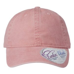 Women's Pigment-Dyed with Fashion Undervisor Cap - Dusty Pink/ Floral