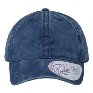 Women's Pigment-Dyed with Fashion Undervisor Cap - Navy/ Stripes