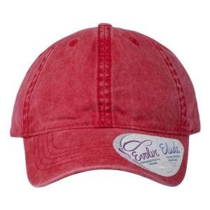 Women's Pigment-Dyed with Fashion Undervisor Cap - Red/ Leopard