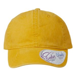 Women's Pigment-Dyed with Fashion Undervisor Cap - Sunset Yellow/ Polka Dots