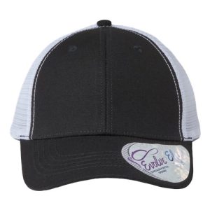 Women's Modern Trucker Cap - Black/ White