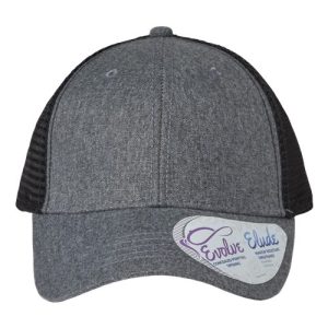 Women's Modern Trucker Cap - Heather Grey/ Black
