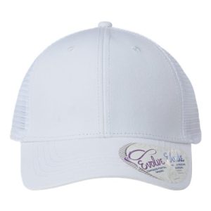 Women's Modern Trucker Cap - White/ White