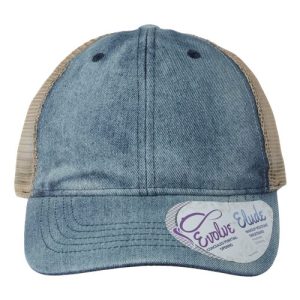 Women's Denim Mesh-Back Cap - Denim/ Khaki