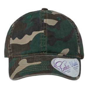 Women's Garment-Washed Fashion Print Cap - Fashion Camo