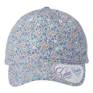 Women's Garment-Washed Fashion Print Cap - Light Pink/ Floral