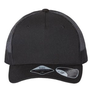 Sustainable Five-Panel Trucker Cap - Black/ Black