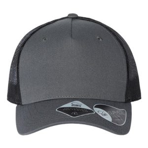Sustainable Five-Panel Trucker Cap - Dark Grey/ Black