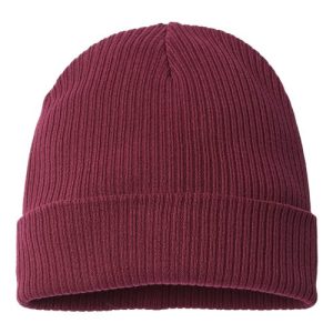 Sustainable Cuffed Beanie - Burgundy