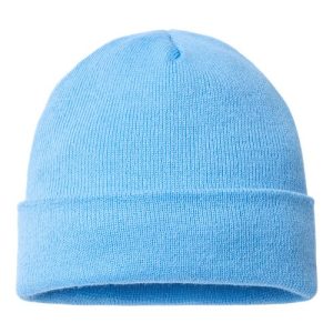 USA-Made 12" Cuffed Beanie - Carolina Blue