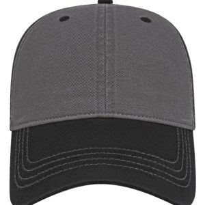 Relaxed Golf Dad Hat - Dark Grey/ Black