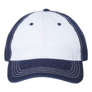 Relaxed Golf Dad Hat - White/ Light Navy
