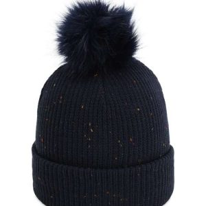 The Montage Pom Cuffed Beanie - Navy