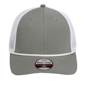 The Night Owl Performance Rope Cap - Grey/ White