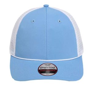 The Night Owl Performance Rope Cap - Powder Blue/ White