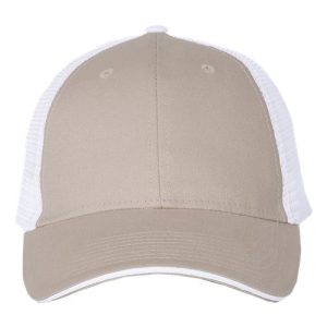 Sandwich Trucker Cap - Khaki/ White
