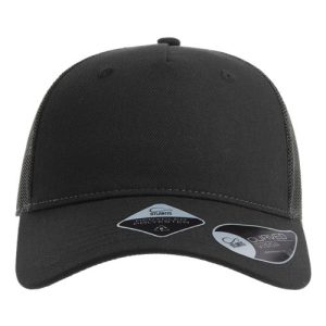 Sustainable Five-Panel Trucker Cap - Black/ Dark Grey