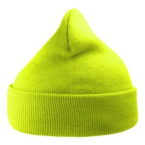 Sustainable 12" Knit Beanie - Yellow Fluorescent