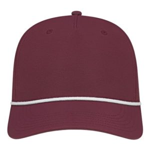 Athletic Rope Cap - Merlot/ White