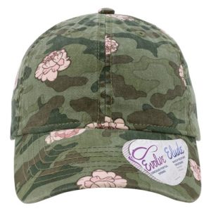 Women's Garment-Washed Fashion Print Cap - Floral Camo