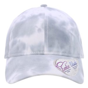 Women's Garment-Washed Fashion Print Cap - Tie-Dye Slate Blue