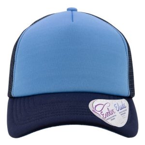 Women's Foam Trucker Cap - Light Blue/ Navy/ Navy/ Graffiti