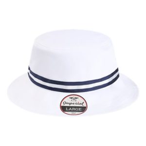 The Oxford Performance Bucket Hat - White/ Navy