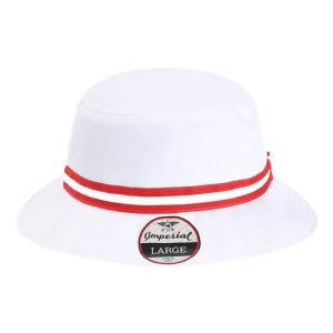 The Oxford Performance Bucket Hat - White/ Red