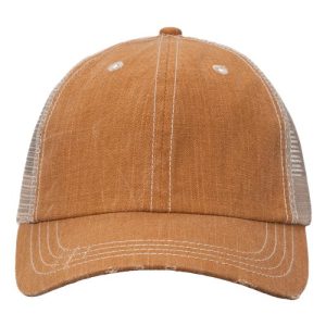 Contrast Stitch Cap - Golden Brown/ Khaki
