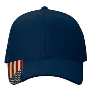 USA Flag Mesh Cap - Navy/ USA Mesh