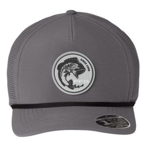Tidal Pursuit™ 3D Stretch Snapback Cap - City Grey/ Fish Circle Bass