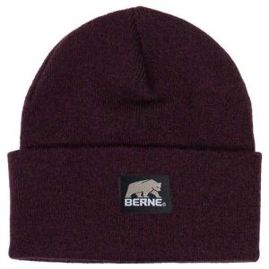 Heritage Knit Cuff Beanie - Maroon/ Black