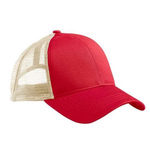 Eco Trucker Cap - Red/ Oyster