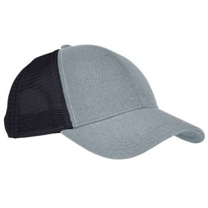Hemp Blend Trucker Cap - Charcoal/ Black