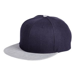 Flat Bill Sport Cap - Navy/ Heather Grey