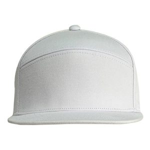 Hybrid Flat Bill Cap - White