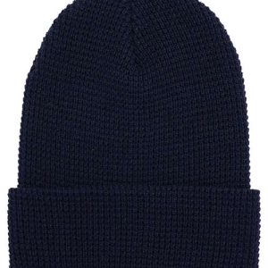 Waffle Cuffed Beanie - Navy