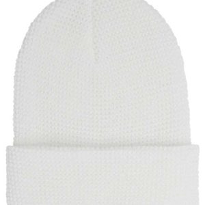 Waffle Cuffed Beanie - White