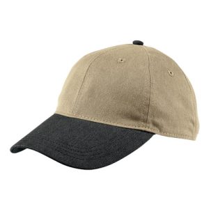 Pigment-Dyed Baseball Cap - Khaki/ Black