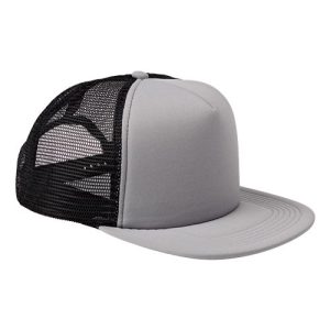 Foam Front Trucker Cap - Steel/ Black