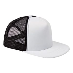 Foam Front Trucker Cap - White/ Black