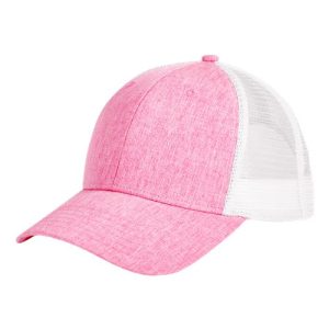 Sport Trucker Cap - Heather Pink/ White
